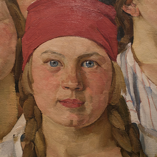 'Komsomolmeisjes, jonkies uit de Moskou regio', 1926 – Konstantin Joeon
